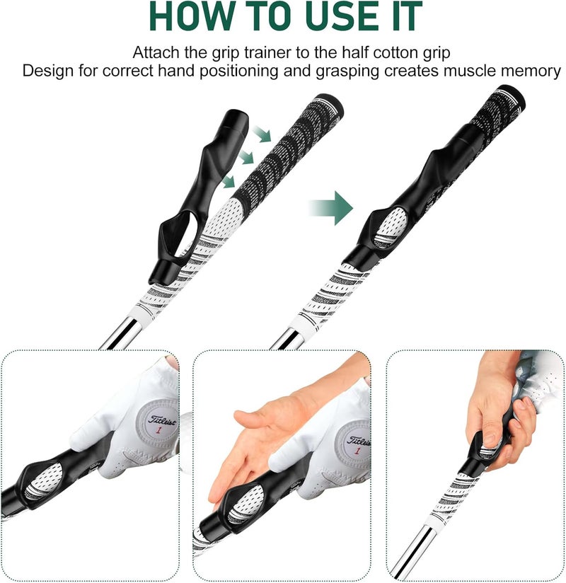 KALAUTO Golf Grip Swing Training Aid - Retractable Click Club Trainer Indoor Practice Warm Up Stick Flexible Telescopic Short Club Tempo Sound Release Trainer Devices - Image 2